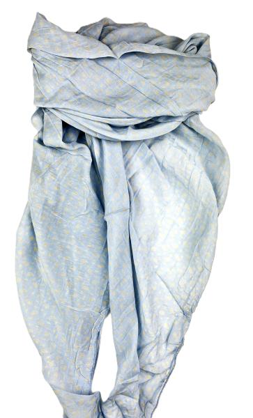 Sarah & Sally Baumwollschal Paisley hellblau